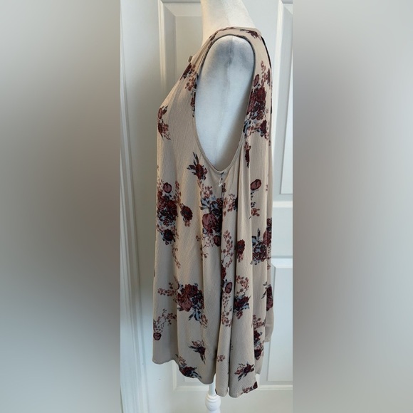 Free People Women’s Boho Swing Sleeveless Mini Dress. Multicolor Floral Small. - Picture 4 of 8